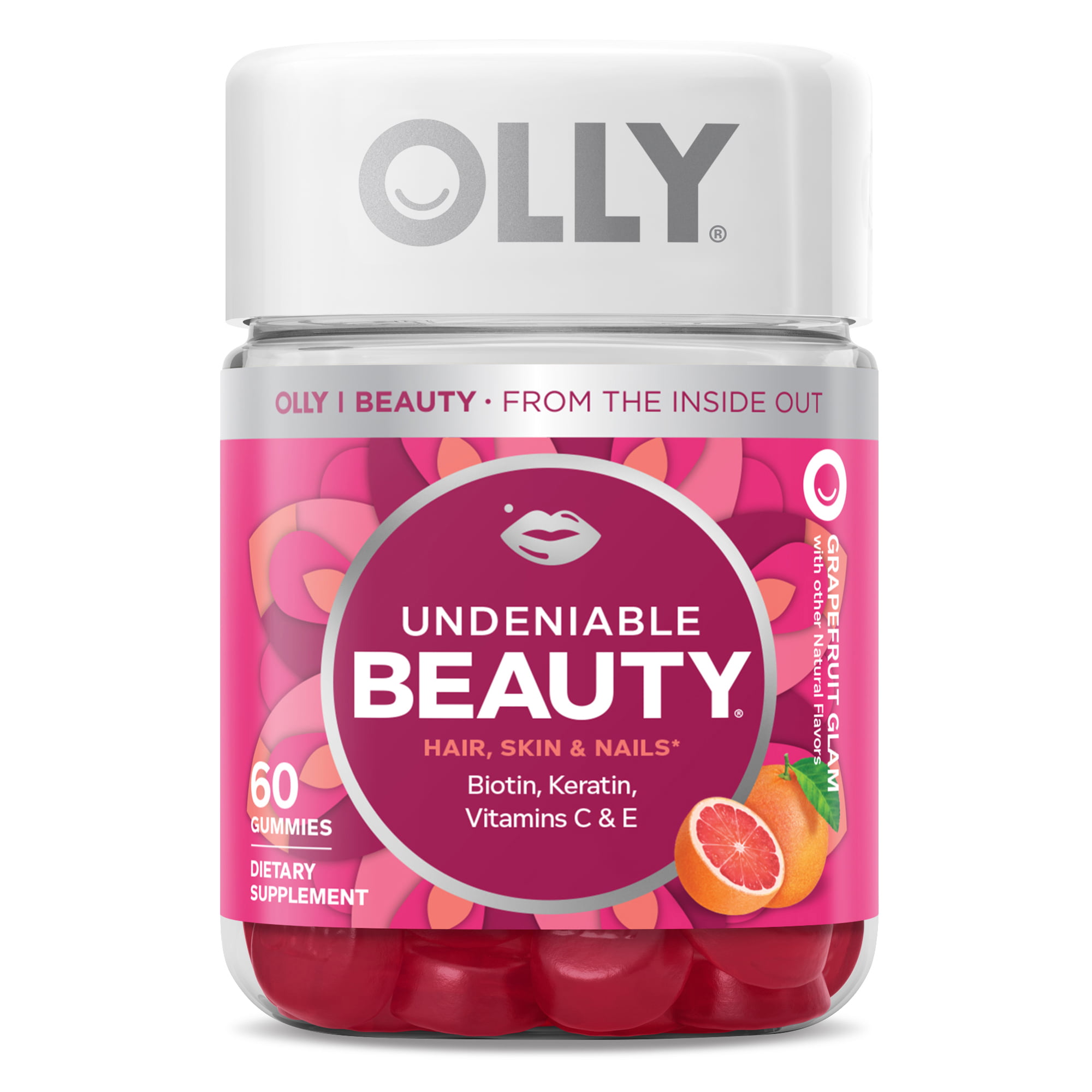 OLLY Undeniable Beauty Multivitamin Gummies for Hair Skin & Nails - Gra...