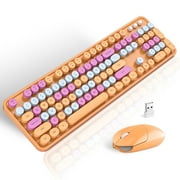 MOFII SWEET Series Wireless Keyboard & Mouse Combo, Orange