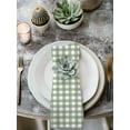 thumbnail image 3 of Sage Green Buffalo Plaid Cloth Napkins Washable Set of 2, Farmhouse Green White Checkered Reusable Dinner Table Napkins Cloth Bulk for Weddings Kitchen Restaurants Hotel Events Parties 20 x 20 Inch, 3 of 9