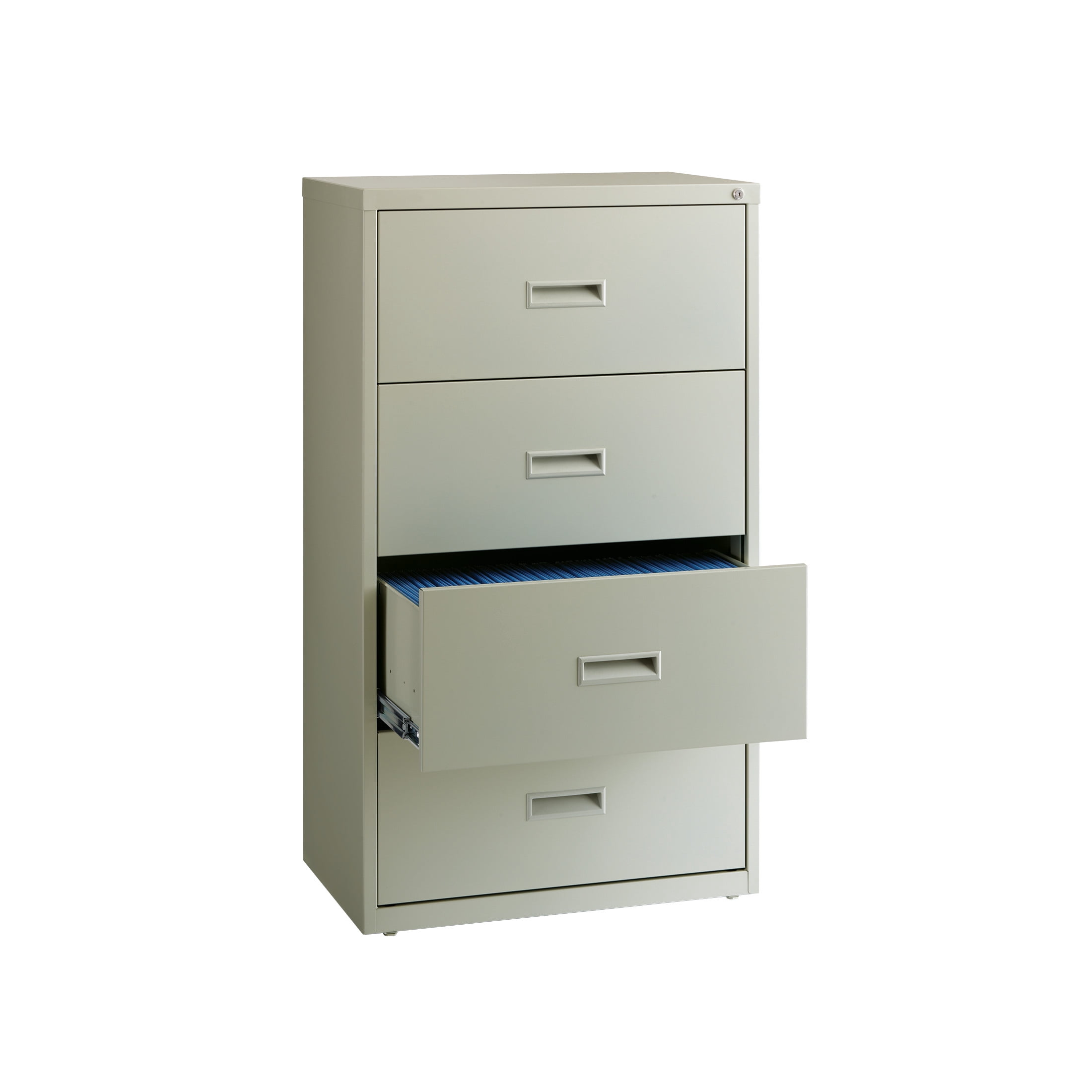 Hirsh 30-in Wide HL1000 Series Metal 4 Drawer Lateral File Cabinet in Light Gray