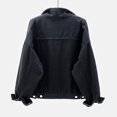 thumbnail image 4 of Women Spring And Autumn Coats Warm Solid Long Sleeve Denim Jacket Outerwear, 4 of 4