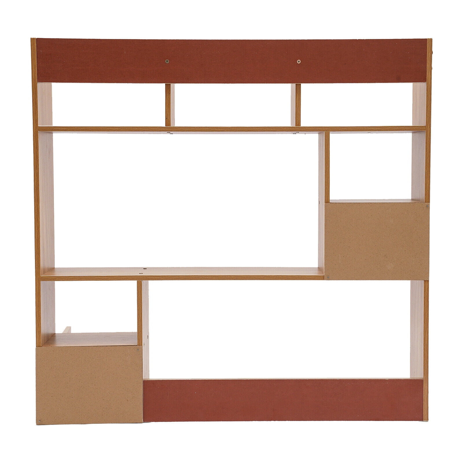 1 PCS Desktop Bookshelf Open Storage Compartment Home Office Desk Organizer Shelf(Pine Color), 83*17*80cm/32.68*6.69*31.5in, About 10kg/22.05lbs Load Capacity