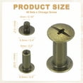 thumbnail image 2 of Uxcell 40 Sets Chicago Screw Rivets M5x14mm Metal Phillips Head Post Nail Rivet Stud Screws Connectors for DIY Leather Belt Bag Craft Bookbinding, Bronze, 2 of 7