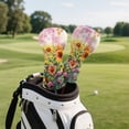 thumbnail image 3 of Yuyamidu Sunflowers Golf Headcovers, Waterproof PU Leather Golf Head Covers for Hybrid Fairway Driver Pink Flowers Golf Head Protective Cover, 3 of 7