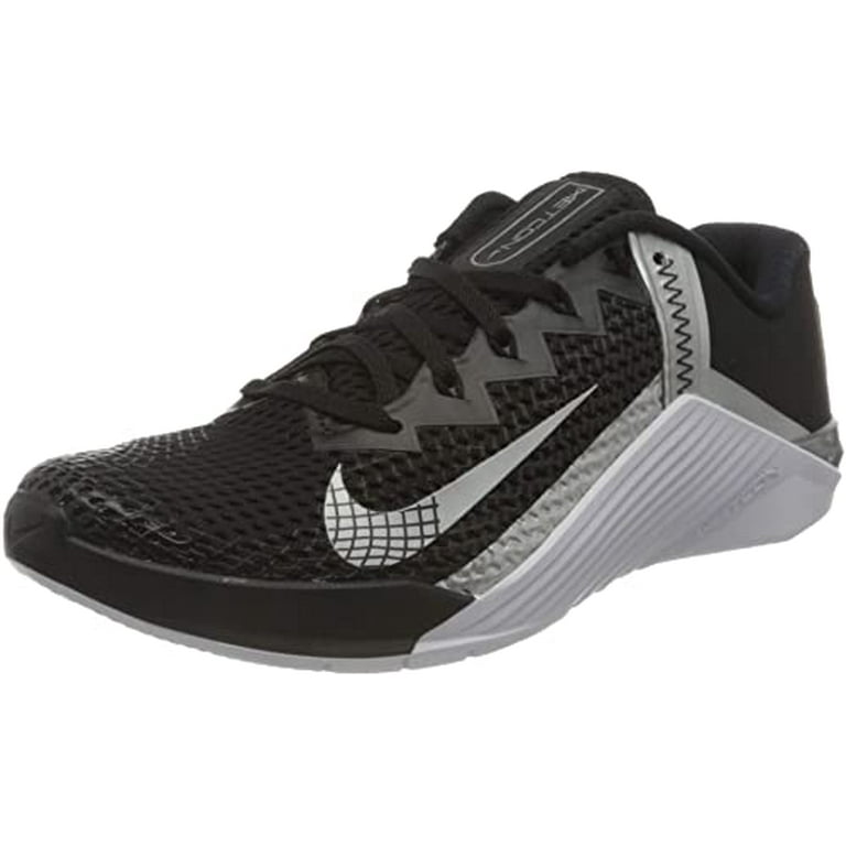 Nike Womens Metcon 6 Black/Metallic Silver 7.5 - Walmart.com