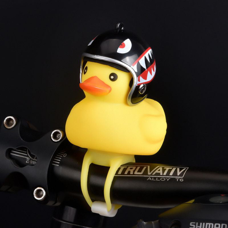 Jeeke Cartoon Duck Head Light Shining Duck Bicycle Bells Handlebar Bicycle Accessories Ship from USA Funny Cycling Light Rubber Duck Toys for Kids Toddler Children Adults 