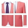 thumbnail image 3 of Cloudstyle Men's Slim Fit 3 Piece Suit One Button Business Wedding Prom Suits Blazer Tux Vest & Trousers, 3 of 5