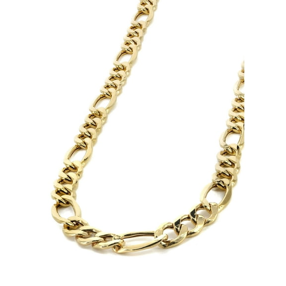 Gold Chain - Womens Semi Solid  Figaro Chain 10K/14K Gold