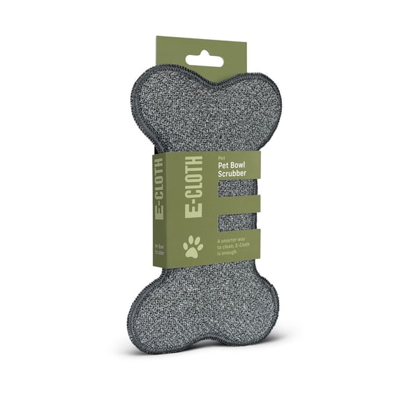 E-Cloth Pet Bowl Scrubber - Bone-Shaped Scrubber Keeps Pet Bowl Cleaning Separate From People Bowl Cleaning - Just Add Water