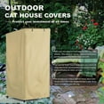 thumbnail image 2 of Outdoor Cat House Cover - Extremely Waterproof Feral Cattery Enclosure - Large Cat Cage Condo - 32" L x 32" W x 71" H, Khaki, 2 of 7