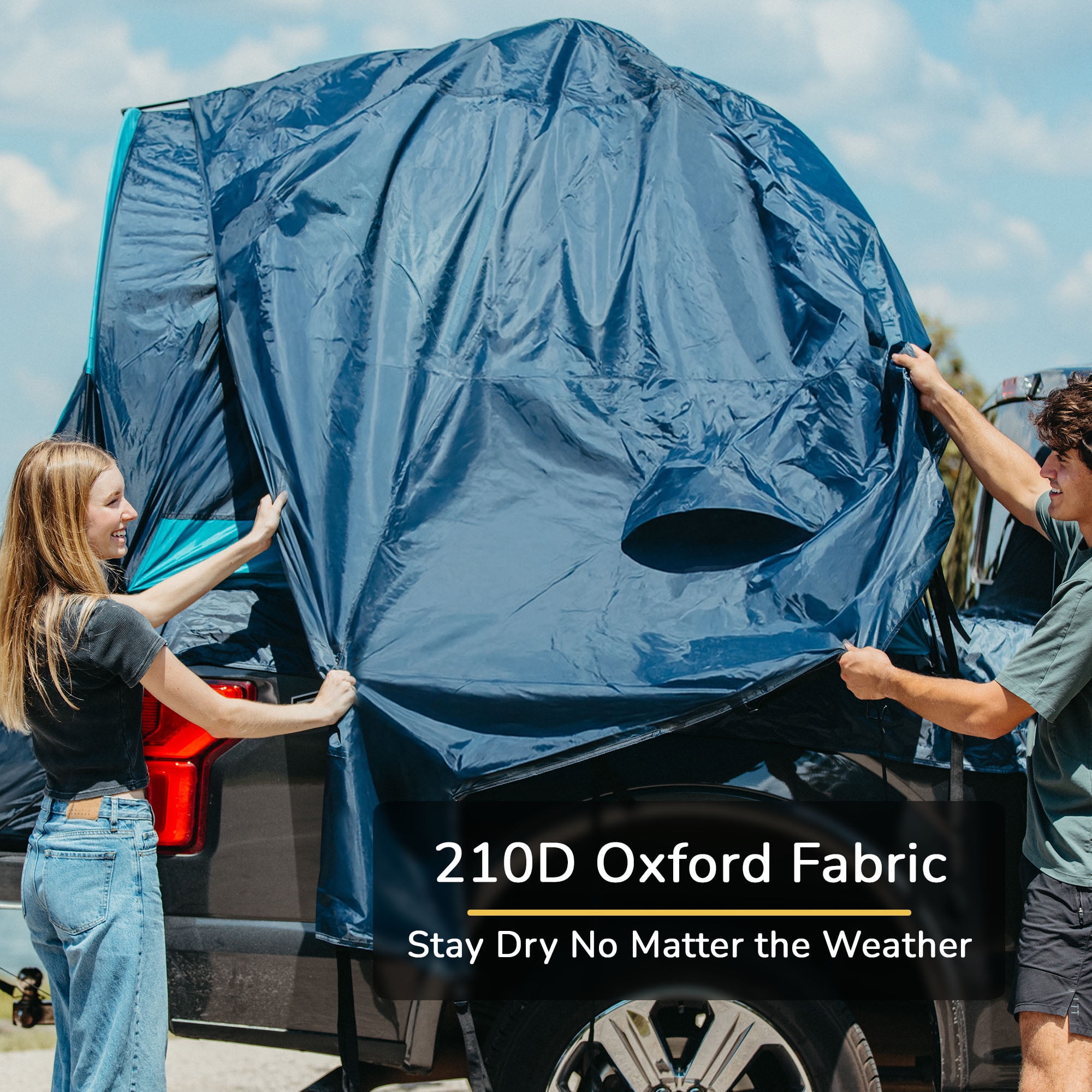 GOLABS 2-Person Truck Bed Tent for 5-6 ft Trucks, Waterproof Quick Setup Camping Tent for Outdoor, Blue