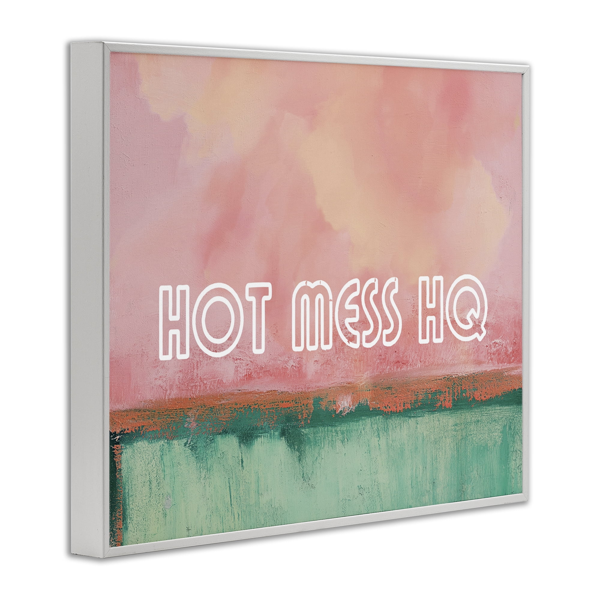 Stupell Industries Hot Mess Headquarters White Framed Giclee Art, design by Gina Kelly