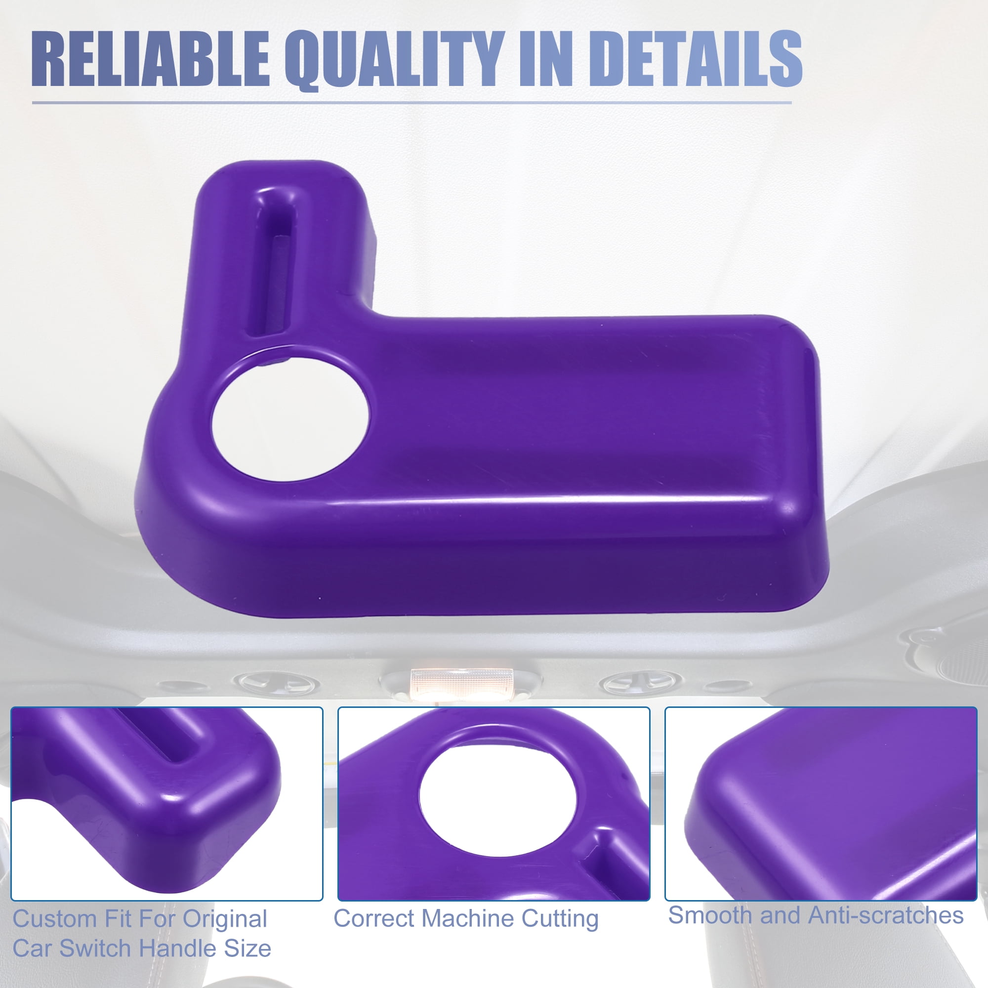 Unique Bargains 4pcs Hardtop Roof Removal Switch Handle Cover for Jeep Wrangler JK JKU 2007-2017 Purple