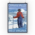 thumbnail image 2 of Canaan Valley, West Virginia, Skier Admiring View (9x12 Wall Art Print, Home Decor), 2 of 3