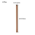 thumbnail image 2 of Reusable Metal Straws 4Pcs, Stainless Steel Straight Drinking Straw 8.5" Long for Boba Tea Milk Shake Juice  Rose Gold, 2 of 5