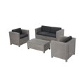 thumbnail image 2 of Puerta Wicker 4 Piece Patio Conversation Set and Cover, 2 of 11