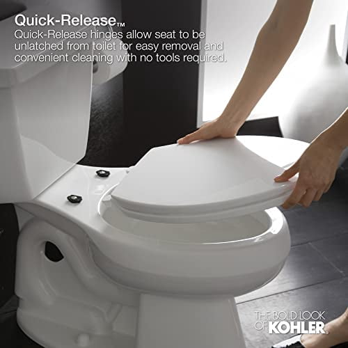 KOHLER Reveal Nachtlicht WC-Sitz – Runde Front, Quiet-Close, Grifffest, Weiß