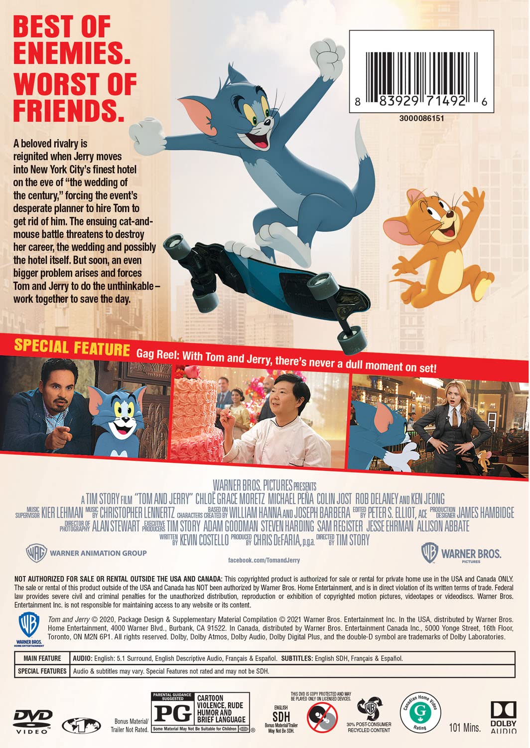 Tom and Jerry: The Movie (DVD + Digital Copy) - image 2 of 2