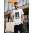 thumbnail image 2 of Eiffel Tower Chalk Art T-Shirt Men -Ethan Harper Designs, Male Medium, 2 of 4