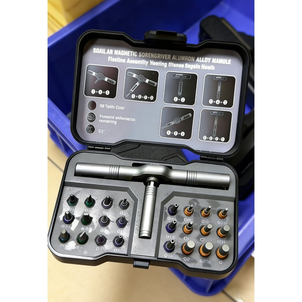 Sturdy Alloy Screwdriver Set Has 58 Tooth Mechanism For Easy Turning