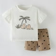 thumbnail image 2 of TAIAOJING Toddler Girls Summer Outfits Sets Animal Print T-Shirt Short Sleeve Tops And Pattern Print Kids Clothing Sets 3-12 Years Fashionable 4-5Y, 2 of 6