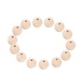 thumbnail image 1 of Cuentas de madera redondas hechas a mano, 14 mm, ideales para joyería, decoración del hogar y manualidades de bricolaje, agujero de 3,5 mm., 1 of 5