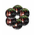 thumbnail image 7 of 15 Inch Round Placemats Set of 6, Black Gnomes Christmas Non Slip Heat Insulation PP Table Mats, Xmas Weeping Balls Snowflake Washable Place Mats for Kitchen Dining Party Table Decor, 7 of 7