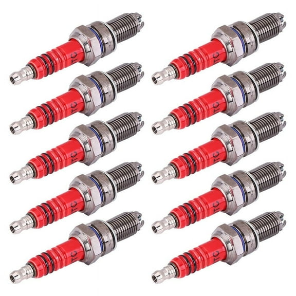 10 Pcs 3-Electrode Spark Plug D8TC for 125Cc 150Cc 200Cc 250Cc Scooter ATV Quads