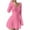 ☪033-Pink, variant on Nuoqisi Women's T Shirt Dress Long Sleeve V-Neck Floral Solid Slim Fashion Print Casual Loose Flowy Swing Dresses