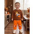 thumbnail image 4 of RUINIXCW Toddler Boy Thanksgiving Outfit Long Sleeve Pullover Sweatshirt and Pants, 4 of 8