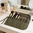 thumbnail image 2 of 22 Slots Roll Up Paint Brush Holder – Makeup Brush Case, Portable Travel Organizer for Oil, Acrylic, Watercolor & Calligraphy Brushes (15.7x13in) (Army Green), 2 of 6