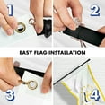 thumbnail image 5 of G128 - 6 Feet Tangle Free Spinning Flagpole (Black) Rhode Island Flag Brass Grommets Embroidered 3x5 ft (Flag Included) Aluminum Flag Pole, 5 of 7