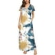 thumbnail image 1 of Puntoco Vestido De Manga Corta Con Cuello En V, Vestido Largo Hasta El Suelo De Verano Para Mujer, Vestido Largo Informal Suelto Con Bolsillos, Abertura De Manga Corta, Blanco Xxxl, 1 of 5