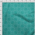 thumbnail image 4 of oneOone Cotton Cambric Turquoise Green Fabric Running Stitch Floral Sewing Fabric By The Yard Printed Diy Clothing Sewing Supplies 56 Inch Wide, 4 of 5