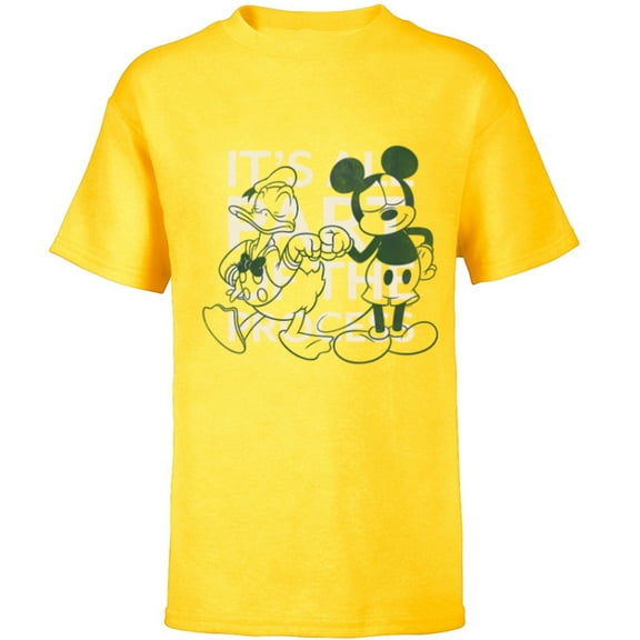 Disney Mickey Mouse Donald Duck It’s All Part of the Process - Short Sleeve T-Shirt for Kids - Customized-Yellow