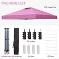 thumbnail image 6 of Ainfox 10x10 ft Pop Up Canopy Tent with 4 Weighted Bags, Instant Outdoor Shade Shelter with Portable Carrying Bag, Waterproof UV Protection Gazebo for Events, Parties and Beach,Pink, 6 of 9