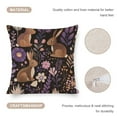 thumbnail image 4 of Porch Pillowcases Rabbits Brown Pink And Purple Pillow Protector 20"x20" Spring Floral Rabbit Decorative Pillow Cover Decoration for Sofa Couch, 4 of 7