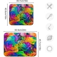 thumbnail image 3 of GZHJMY Colorful Rose Flower Rainbow Watercolor Dish Drying Mat, Absorbent Microfiber Dishes Drainer Mats for Kitchen Counter Large Size 18 x 24 Inch, Coffee Mat, 3 of 7