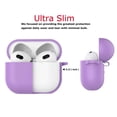 thumbnail image 5 of For Airpods 3 & Airpods 3rd Gen Silicone Case, AirPods 3 Case with Keychain, Njjex Shockproof Protective Premium Silicone Cover Skin for Apple Airpods 3rd Generation 2021 -Purple, 5 of 9