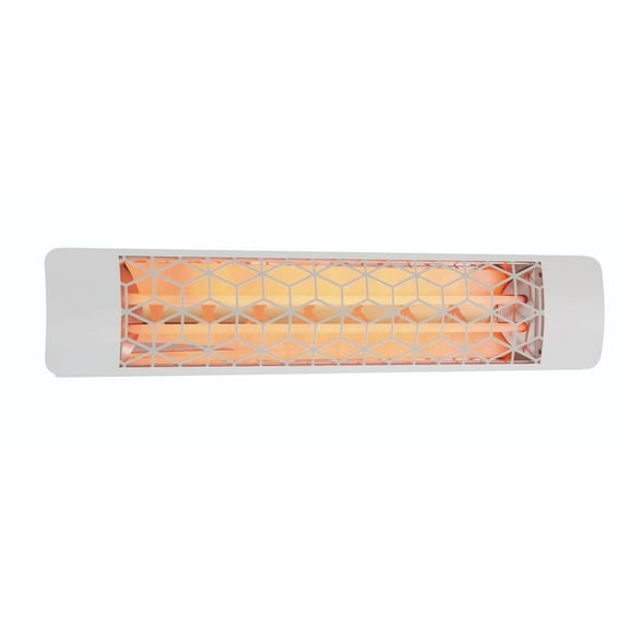 Eurofase Heating - 4000 Watt Electric Infrared Dual Element Heater-480 Voltage-White Finish-Stella Decorative Fascia