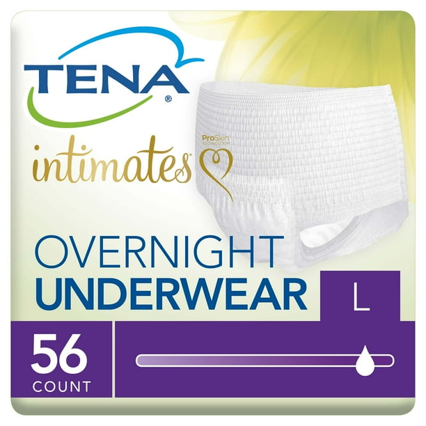Tena Incontinence Underwear, Overnight, Large, 56 Ct