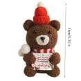 thumbnail image 2 of YardVibe Mini Funny Positive Bear Emotional Crochet Knitted Doll with Positive Card for Coworkers Best Friend Encouragement Winter Gifts for Women Men Xmas Party Decor, 2 of 4