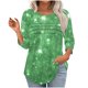 thumbnail image 1 of Heisall Womens Tops 3/4 Sleeve Round Neck Loose Casual Tshirts Striped Print Pullover, 1 of 6