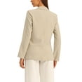 thumbnail image 3 of INSPIRE CHIC Women's Work Office Blazer Long Sleeve Suit Jacket Blazer M Khaki, 3 of 6