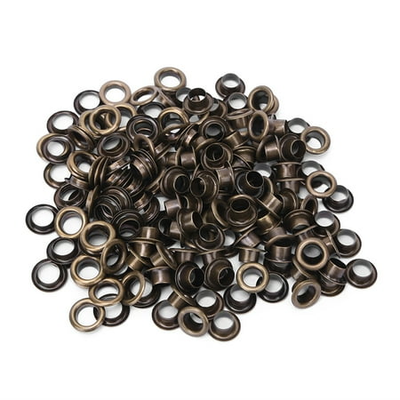 

2024 100PCS 6mm Brass Double-Sided Eyelet Hollow Rivet for Clothing Bag / Belt / Shoe(Bronze )