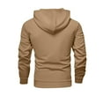 thumbnail image 4 of Dwelliawo Mens Hoodie Sweatsuit 2 Piece Solid Color Casual Pullover Hoodies Joggers Sport Pants Set Sweat Fall Suit with Pockets Khaki 3XL, 4 of 4
