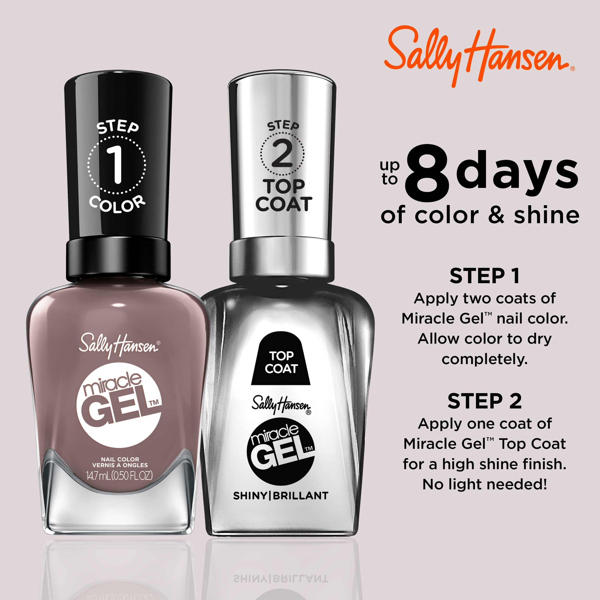 Sally Hansen, Miracle Gel Nail Polish, 0.5 fl oz, to the Taupe
