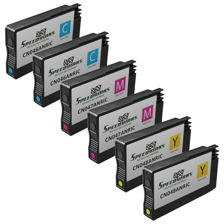 SPEEDYINKS Remanufactured Ink Cartridge Replacement HP 951 XL High Yield (2 Cyan, 2 Yellow, 2 Magenta, 6-Pack) For use in and works with HP OfficeJet Pro 251dw 276dw 8100 8600 Series HP-951 / HP-951XL