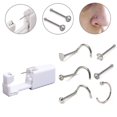 thumbnail image 2 of Kit de perforación de nariz, herramientas de pistola de perforación de nariz de seguridad esterilizadas desechables con 6 uds. De tachuelas de nariz para mujeres, hombres, niñas y, 2 of 5