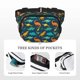 thumbnail image 5 of Balery Colorful Dinosaur Mochila Cinturón para Mujeres y Hombres, Bolsa de Cintura Impermeable de Doble Capa con Correa, 5 of 9